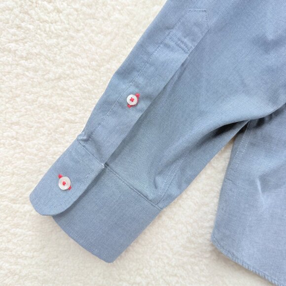 UNTUCKit Men's Relax Fit Long Sleeve Navy Blue Wrinkle Free Shirt Size XL Cotton - Picture 6 of 11